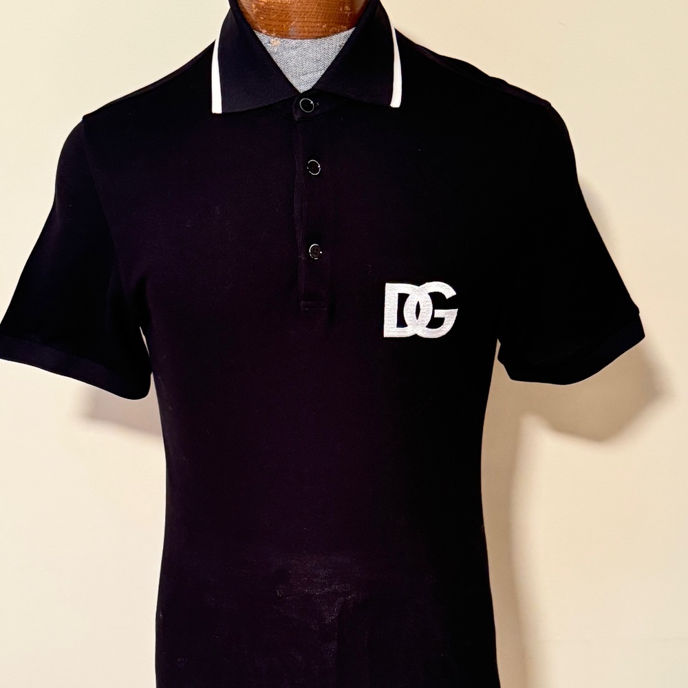 Dolce & Gabbana D&G BLACK POLO SHIRT SIZE 48